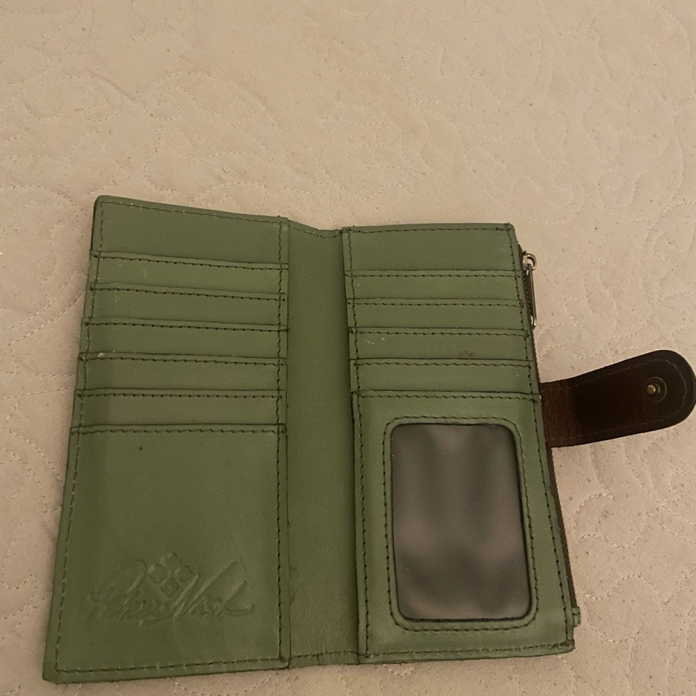 Patricia Nash Cognac Brown Leather Snap Wallet - Picture 2 of 4